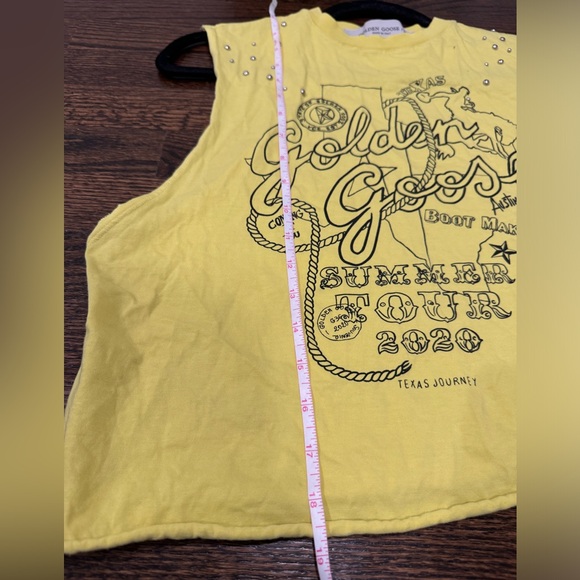 Golden Goose Yellow Logo Tour Graphic Tank ALTERED - Picture 2 of 7